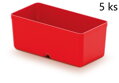 Sada 5 plastových boxů na nářadí UNITE BOX 110x55x132 červené
