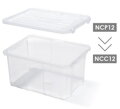 Plastové víko k boxu CARGOBOX 300x200x20 - barva: tranparentní