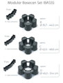 Podstavec pod sud MODULAR BASECAN SET - barva: antracit