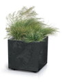 Květináč SIERRA SQUARE BETON EFFECT 28,8 cm - barva: marengo