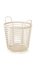 Koš s uchy ZANZI BASKET ECO WOOD 37,4 cm - barva: krémová ECO