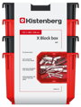 Sada 4 plastových boxů na nářadí X BLOCK BOX 157x140x210 mm - barva: černá/červená