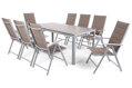 Zahradní sestava Ibiza 185 cm Silver / Taupe 8+1