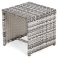 Zahradní lehátka z umělého ratanu Bora Bora Light Grey / Grey Melange se stolkem