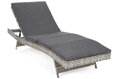 Zahradní lehátka z umělého ratanu Bora Bora Light Grey / Grey Melange se stolkem