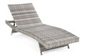 Zahradní lehátka z umělého ratanu Bora Bora Light Grey / Grey Melange se stolkem