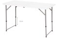 Skládací cateringový stůl 122 cm - 2 výšky