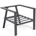 Rohový zahradní nábytek hliníkový Miami Grey / Window Grey - 7 míst