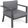 Rohový zahradní nábytek hliníkový Miami Grey / Window Grey - 7 míst