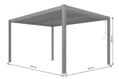 Hliníková zahradní pergola Bermeo 400 x 300 cm