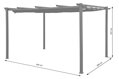 Hliníková zahradní pergola Bakio 400 x 300 cm