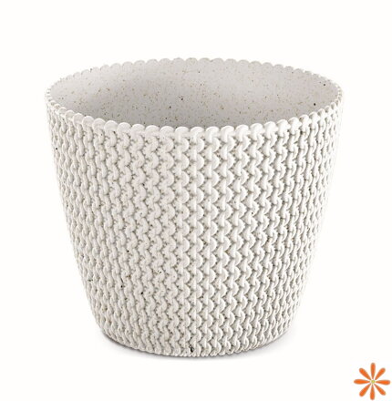 Květináč SPLOFY ECO WOOD 13 cm - barva: bílá ECO