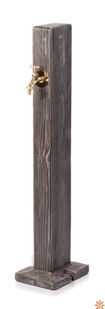 Zahradní sloupek s kohoutkem FOREST - barva: umbra
