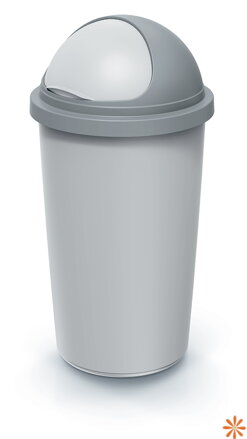 Odpadkový koš COMPACTA R ROLLER - objem: 60 l,  barva: popelavá se světle šedým víkem