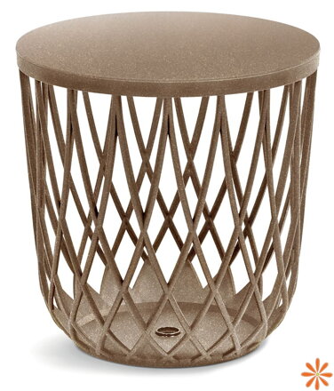 Univerzální koš UNIQUBO ECO WOOD s plastovým víkem 44,7 cm - barva: naturo ECO