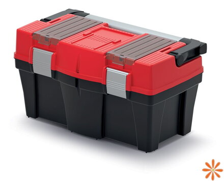 Plastový kufr na nářadí APTOP PLUS 458x257x245 mm - barva: červená