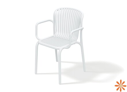 Židle s područkami BRENE 575x530x825 - barva: bílá