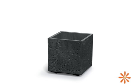 Květináč SIERRA SQUARE BETON EFFECT 28,8 cm - barva: černý beton