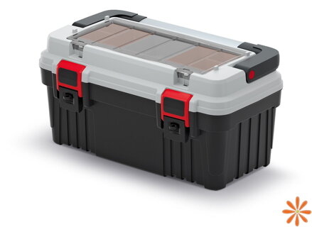 Kufr na nářadí s kov. držadlem OPTIMA 470x256x238 mm (krabičky) - barva: šedá
