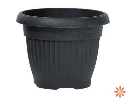 Květináč TERRA kulatý 20 cm - barva: antracit