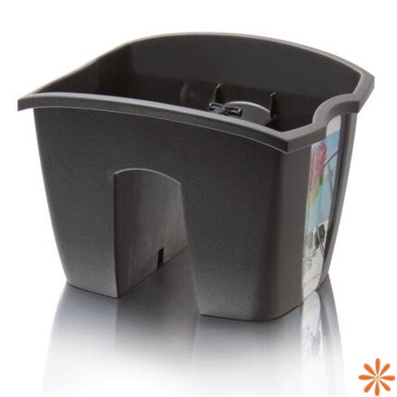 Truhlík na zábradlí CROWN 24,2 cm - barva: antracit