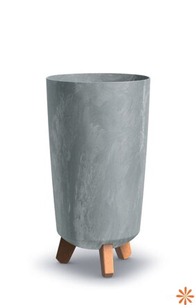 Květináč GRACIA TUBUS SLIM BETON EFFECT 19,5 cm - barva: šedá