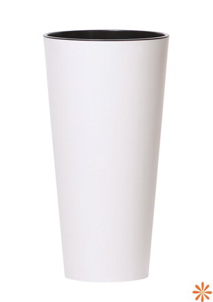 Květináč TUBUS SLIM s vkladem 15 cm - barva: bílá (matná)