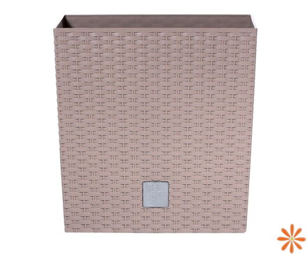 Květináč RATO LOW s vkladem 40 cm - barva: mocca