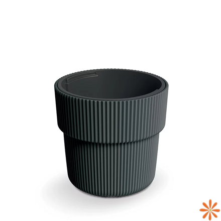 Květináč MILLY s vkladem 29,9 cm - barva: uhelná