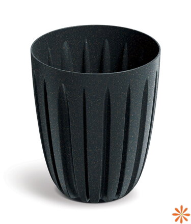 Květináč WARIO ECO WOOD 13,7 cm - barva: antracit ECO