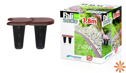 Palisada zahradní 383,4 cm - barva: hnědá