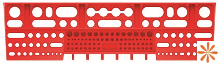 Držák na nářadí BINEER SHELFS 580x158 mm - barva: červená