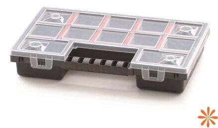 Plastový organizér 12 přihrádek (přepážky) NORS 287x186x50 mm