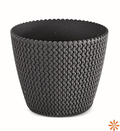 Květináč SPLOFY ECO WOOD 13 cm - barva: antracit ECO