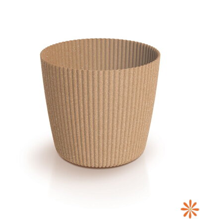 Květináč MILLY ROUND ECO WOOD 10,9 cm - barva: naturo ECO