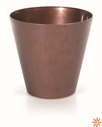 Květináč TUBUS CORTEN 20 cm - barva: patinující ocel