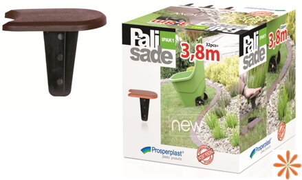 Palisada zahradní 382,7 cm - barva: hnědá 382,7 cm