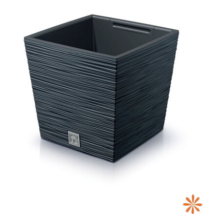 Květináč FURU SQUARE LOW 24 cm - barva: antracit