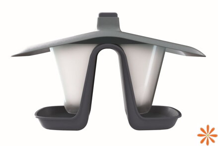Krmítko pro ptáky BIRDYFEED DOUBLE 28 cm - barva: antracit