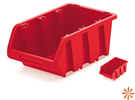 Plastový úložný box TRUCK 115x80x60 mm - barva: červená