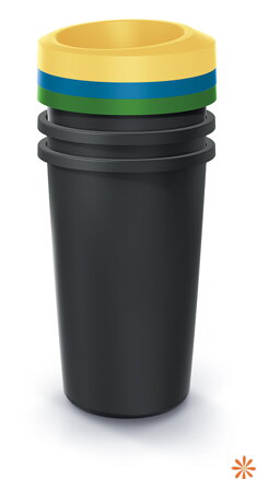 Odpadkový koš COMPACTA R DROP SET - objem: 3x25 l