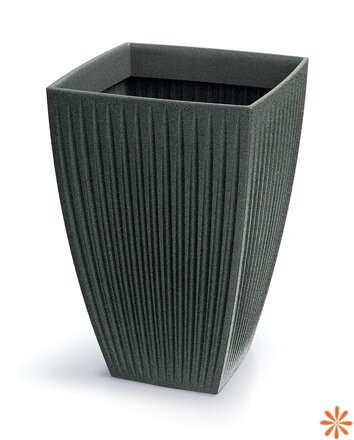 Květináč LATIA SQUARE HIGH 40 cm - barva: černý granit