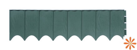 Travní lem GARDEN FENCE 595 cm - barva: lesní zelená