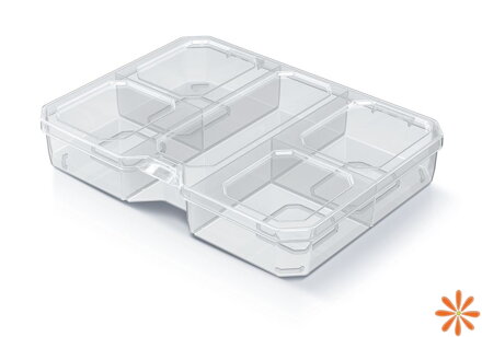 Organizér SQR box 19,3x14,7x3,5 cm - barva: transparentní