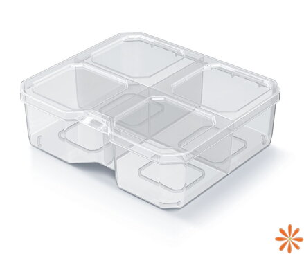 Organizér SQR box 15,6x14,0x5 cm - barva: transparentní