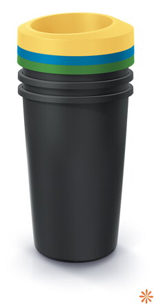 Odpadkový koš COMPACTA R DROP SET - objem: 3x45 l
