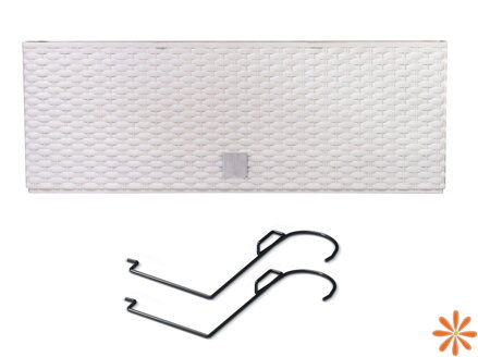 Truhlík RATO CASE W s háky a vkladem 39,5 cm - barva: bílá