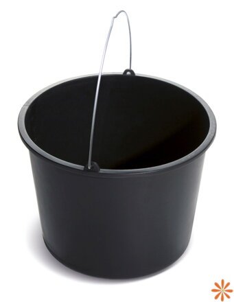 Vědro stavební BUCKET - objem: 5 l, barva: černá