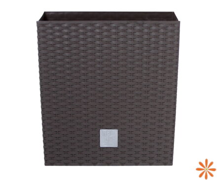Květináč RATO LOW s vkladem 40 cm - barva: umbra