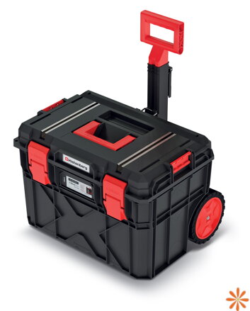 Kufr na nářadí s transp. kolečky X BLOCK TECH 546x380x400 mm - barva: černá
